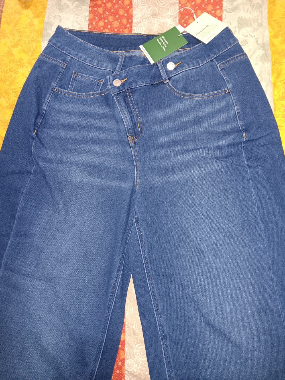 Wide Leg Blue Women's Jeans - Picture 9 of 10